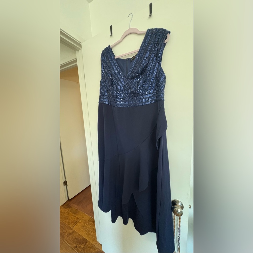 Ever Pretty Blue Sequin Strapless Gown